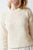 Marled Cotton Blend Crewneck Ivory