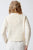 Marled Cotton Blend Crewneck Ivory