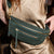 Charles Crossbody Medium in Green Room Suede Brushed Gold