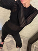 Paperfine Lace Stitch Top Black
