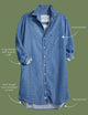 Mary Classic Shirtdress Italian Indigo Denim