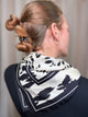 York Scarf Leopard Pearl White