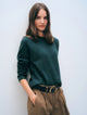 Cashmere Waffle Sweatshirt Juniper Green
