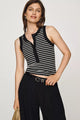 Caralyn Tank Anthracite Stripe