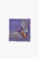 Embroidered Floral Bandana Scarf Lavender