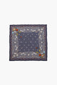 Embroidered Floral Bandana Scarf Mood Indigo