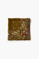 Embroidered Floral Bandana Scarf Olive
