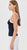 Belle Spaghetti Strap Tank Top Navy White