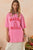 Marina Piccola Oversized Biker Tee - Cosmos Pink