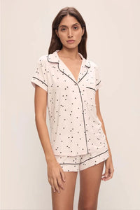 Giselle Printed Shortie PJ Set Little Heart Sorbet