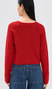 Sydney Shrunken Cardigan in Atlas Red