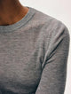 Superfine Cashmere Blend Waffle Crewneck Greystone Heather