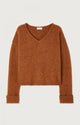 East Vneck Jumper Melange Cinnamon