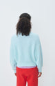 East Mock Neck Sweater in Crystal Chine