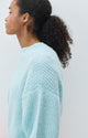 East Mock Neck Sweater in Crystal Chine