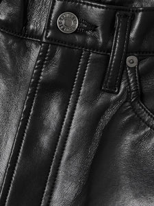 90's Pinch Waist Long in Leather Detox (Black)