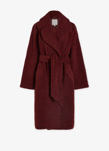 Vermont Sherpa Wrap Coat Red Chocolate