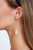 White Pearl Thread Earrings