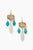 Luna Trinity Earrings Moonstone Turquoise White Quartz