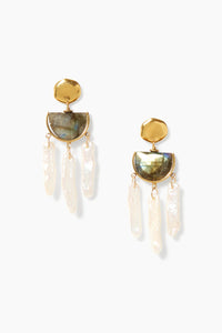 Luna Chandelier Earrings Labradorite Mix