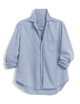 Eileen Relaxed Button-Up Shirt Pool Water Blue