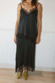 Kristin Lace Trim Silk Skirt
