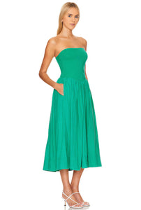 Onda Tube Midi Dress in Malachite