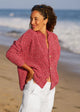 Montecito Crew Neck Cardigan Firecracker