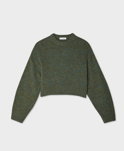 Cashmere Luxe Crewneck Green Marl