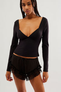 Duo Corset Long Sleeve Black