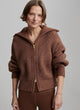 Putney Knit Jacket in Cocoa Brown