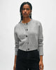 Cashmere Waffle Cardigan Graphite Heather