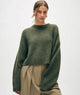 Cashmere Luxe Crewneck Green Marl