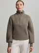 Reid Half Zip Knit in Gravity Sage