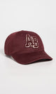 Jeremy Baseball Cap Letterman in Dark Burgandy