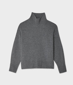 Merino Cashmere Standneck Dark Steel