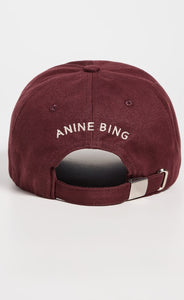 Jeremy Baseball Cap Letterman in Dark Burgandy