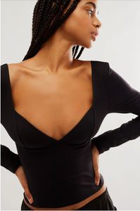 Duo Corset Long Sleeve Black