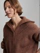 Putney Knit Jacket in Cocoa Brown