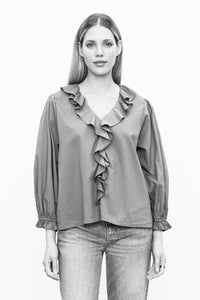 Cinthia Ruffle Blouse White