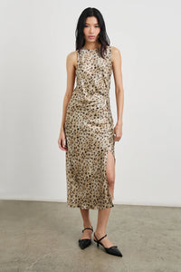 Gabriella Dress in Champagne Leopard