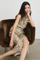 Gabriella Dress in Champagne Leopard