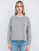 Oversized Exposed Seam Sweater in Moonstone Lime