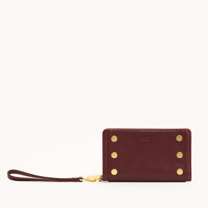 Bryant Wallet Cherrywood Pebble Brushed Gold
