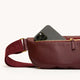 Charles Crossbody Medium Cherrywood Pebble Brushed Gold