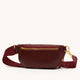 Charles Crossbody Medium Cherrywood Pebble Brushed Gold