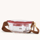 Charles Crossbody Medium Clear Mahogany Pebble