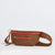 Charles Crossbody in Mahogany Pebble Red Zip