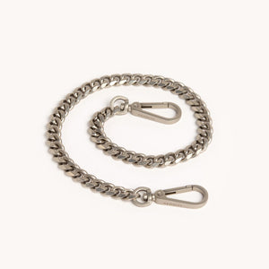 Metal Chain Shoulder Strap Brushed Silver