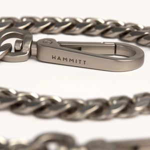 Metal Chain Shoulder Strap Brushed Silver